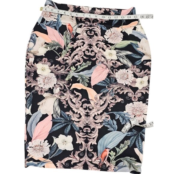 Floral Patterned Pencil Skirt By Thalia Sodi M/M - Picture 10 of 11